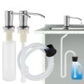 Kitchen Sink Liquid Soap Dispenser Pump Stainless Steel 500ML Liquid Soap Bottle Sink Mount Hand Pressure Soap Dispenser Bottle. 