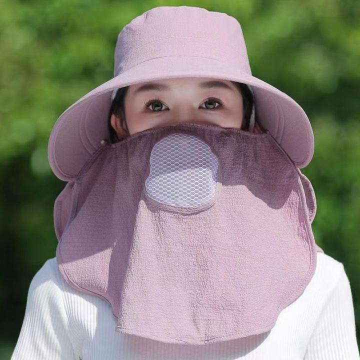 Summer%20Quick%20Dryng%20UV%20Protection%20Fisherman%20Cap%20Face%20Neck%20Cover%20Outdoor%20Fishing%20Cycling%20Adjustable%20Men%20Visor%20Hat%20Women%20Bucket%20Hat%20-%20Image%202