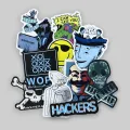 Laptop MacBook Stickers 5 famous Brand Logo Stickers Funny Sticker Decal. 