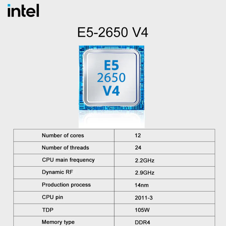 X99-8D4%20SOYO%20Motherboard%20Set%20Kit%20With%20Intel%20LGA2011-3%20Xeon%20E5%202650%20V4%20CPU%20DDR4%208GB%20(1*8GB)%202133MHZ%20RAM%20Memory%20NVME%20M.2%20SATA%20-%20Image%203