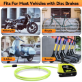 1.2M Disc Lock Reminder Cable Lock Anti-Theft Rope Alarm Disc Lock Spring Cable Security Reminder for Motorcycle. 