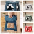 Lightweight Folding Step Stool Multi Purpose Handheld Thickened Footstool Non-Slip Plastic Small Benches Kitchen. 