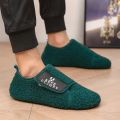 YRZL Men's Winter Cotton Shoes Slip-On Lightweight Indoor Warm Slippers Plush Bedroom Home Shoes Comfortable Loafers for Men. 