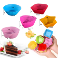 6/12PCS Silicone muffin mold Round muffin cup Heart cake baking mold Kitchen Cooking supplies Cake decorating tools.