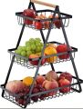 BIG Size 3 Tray Fruit Basket and vegetable Holder For Kitchen Storage. 