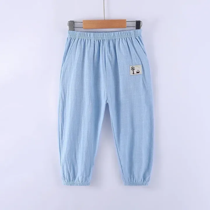 Children%20Trousers%20For%20Boys%20Girls%20Cotton%20Linen%20Elastic%20Waist%20Solid%20Color%20Summer%20Mosquito%20Pants%20Kids%20Clothing%20Long%20Pants%20100-160cm%20-%20Image%207
