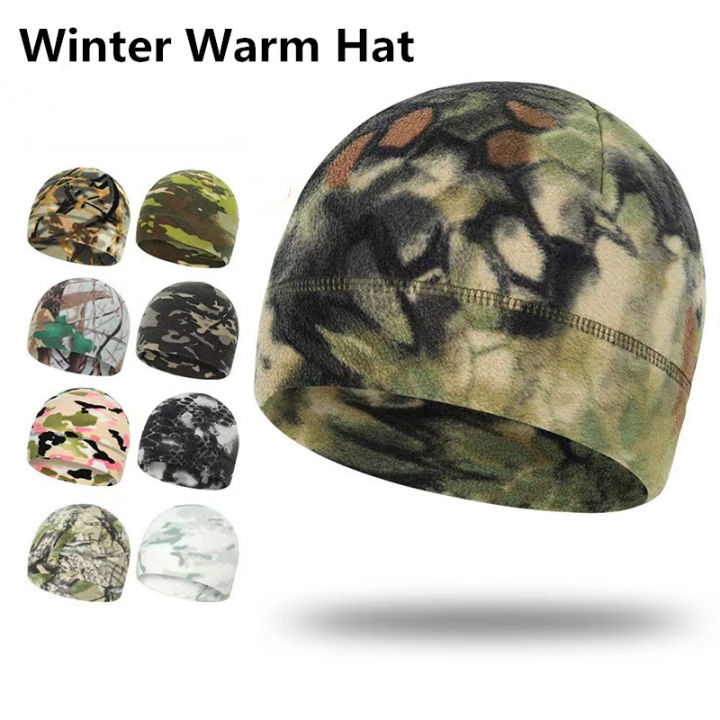 Tactical Winter Hat Polar Coral Fleece Balaclava Men Camouflage Face Ski Mask Warmer Beanies Thermal Sports Scarf Caps