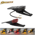 Universal 12V Motorcycle LED Tail Light Rear Fender Stop Brake Lights License Plate Light Bracket Holder for Dirt Bike Motorbike. 