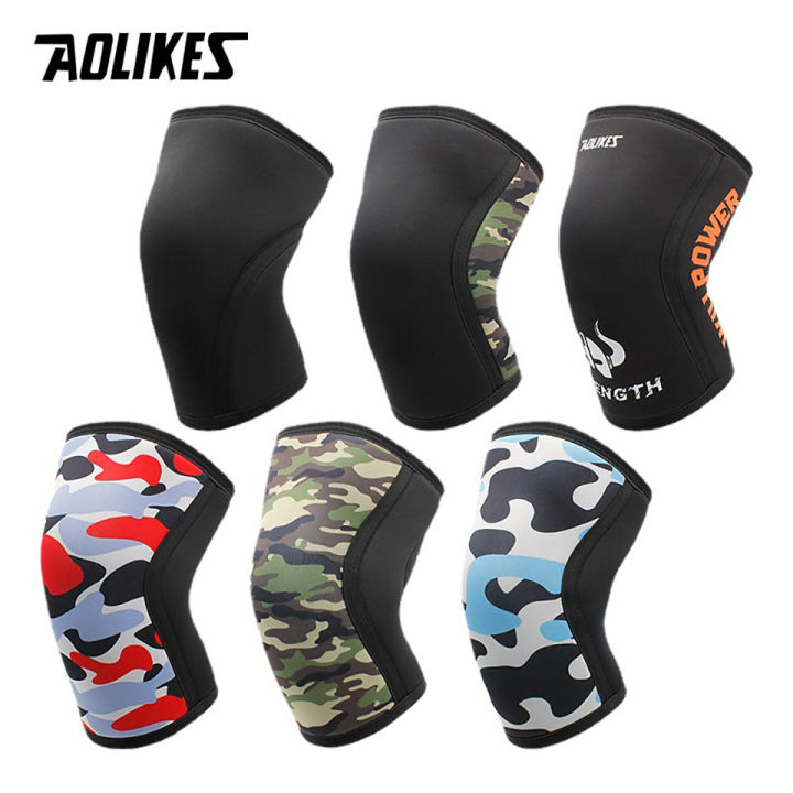 AOLIKES%207mm%20Neoprene%20Knee%20Sleeves%20for%20Weightlifting%20(Pair)%20Compression%20Knee%20Brace%20Support%20For%20Squats%20Crossfit%20Training%20Workout%20-%20Image%205