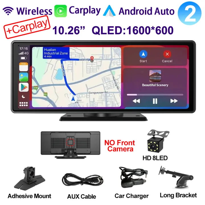 Universal%2010.26"%20Car%20Intelligent%204K%20360%C2%B0%20Rotatio%20Car%20DVR%20Dash%20Cam%20Wireless%20CarPlay%20&%20Android%20Auto%20Bluetooth%20WIFI%20Rear%20Reversing%20-%20Image%207