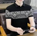 Polo Shirt For Men Summer Cotton Short Sleeve Casual Slim Fit Stylish Polo T-Shirt Fashion Breathable Soft Fabric Black White. 