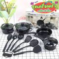 13Pcs Cookware Set DR-2103 Kitchenware set, 13-piece set, pot set with lid, pan set, complete set of kitchen equipment, flat bottom pan, pot with handle. 