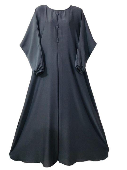 Abaya Fancy Nida Abaya (Button) - Elegant Abaya for Girls, Stylish Dress for Girls - Iqbal Sons Burkas
