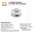 Motion Sensor Light Switch 5V 12V DC Movement Detector Activated Timer Automatic Switch ON OFF LED Strip Light PIR Motion Sensor. 