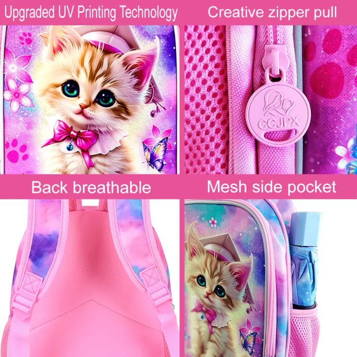 Backpack%20for%20girls,%2013"%20Toddler%20Preschool%20Kids%20Bookbag,%20Cute%20Cat%20Kindergarten%20Schoolbag%20-%20Image%203