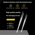 JUSTLANG Medical Tissue Forceps Thickening Stainless Steel Toothed Forceps Hook Dressing Tweezers Straight Elbow Clamp Forceps. 