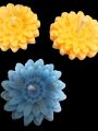 (PACK OF 10)  SUNFLOWER SHAPE CANDLE/ MULTICOLOR / SUNFLOWER CANDLES/ TEA LIGHT CANDLES. 