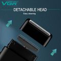 VGR V-390 Professional Electric Ultra Thin Shaver Rechargeable Razor for Face Care Beard Trimmer Reciprocating Blade with USB for Men's - Black. 