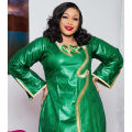 African Attire For Women Bazin Riche Embroidery Plus Size Elegant Party Church Dress. 