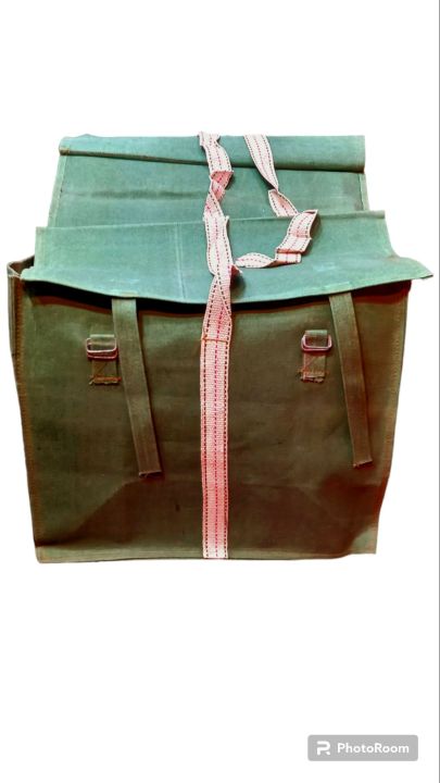 motorcycle saddle bag, bike back bag, rear bag for bikers in canvas 2 side rear bag