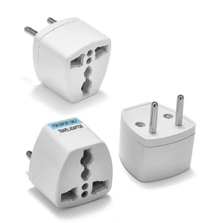 2pcs Europe Plug to Universal Adapter 3 Pin To 2 Pins Round Pins Travel Converter Shoe Adapter 13a heavy duty Europe Plug Switch Travel Converter Shoe Adapter 13A Charger Plug