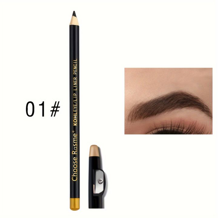 3pcs%20Eyebrow%20Pencil%20Eyeliner%20lip%20pencil%20Natural%20makeup%20Long-lasting%20Black%20dark%20coffee%20light%20coffee%20with%20pencil%20ener%20-%20Image%203