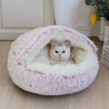 New Warm Dog Cat Bed Round Long Plush Cat's House Cave Pet Kitten Cushion Basket Sleepping Mat for Cats Small Dog Chihuahua Nest. 