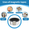 1Meter Self Adhesive Magnetic Tape Rubber Magnet Tape Strong Flexible Magnet Stripe for Refrigerator Photo Posters 39.37inch. 