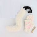 Halloween Cats Costume Set for Girl Cosplay, Halloween Cats Costume Accessories with Headband, Tail, Gloves 3Pcs.
