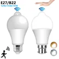Motion Sensor LED Light 220V 110V E27 B22 12W 15W 18W LED Lamp Auto Smart Infrared LED Bulb Energy Saving Bombillas Home Porch. 