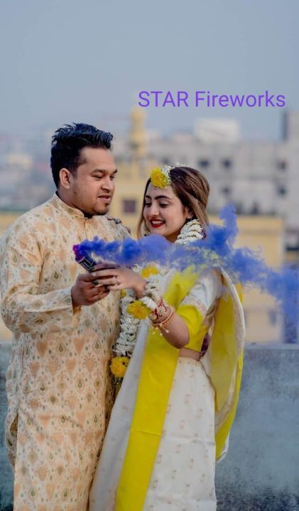 Color smoke bom Fast all over BD wedding holud photography