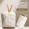 Radish Rabbit Drawstring Garbage Bag Household Kitchen Portable Thickened Belt Handle Garbage Bag. 