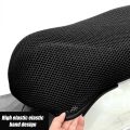 Motorcycle Electric Bike Seat Cover Summer Breathable 3D Mesh Fabric Anti-skid Pad Scooter Seat Covers Cushion Net Cover Tools. 