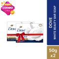 Dove Bar White Combo Pack of 2-(50gm x 2). 