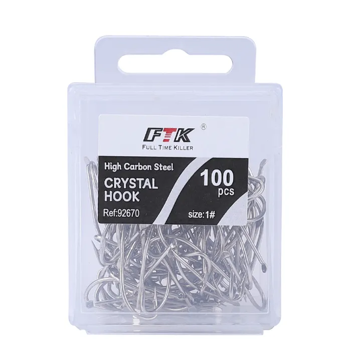 FISH%20KING%20100PCS%20Saltwater%20Fishing%20Hook%20High%20Carbon%20Steel%20White%20Single%20Worm%20Hook%20Crank%20Barbed%20Fishhook%20for%20Bass%20Fishing%20Tackle%20-%20Image%206