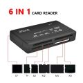 Usb 2.0 Mini Memory Card Reader, Multifunctional All In One Card Reader,, 480mbps, Tf, M2, Xd, Cf, Micro Sd. 