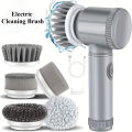 Electric Spin Scrubber, Bathroom Cordless Cleaning Brush Power Scrubber with 5 Replaceable Brush Heads, Electric Cleaning Brush. 