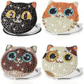 1pc/Set DIY Cats Diamond Painting Mirror Compact Portable Folding Pocket Mirror for Women Diamond Art Mirror Kits for Adults. 