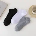 3/5/6 Pairs of Women's/men's Boat Socks Invisible Low Cut Anti Slip Summer No Show Ankle Socks Solid Color Casual Breathable. 