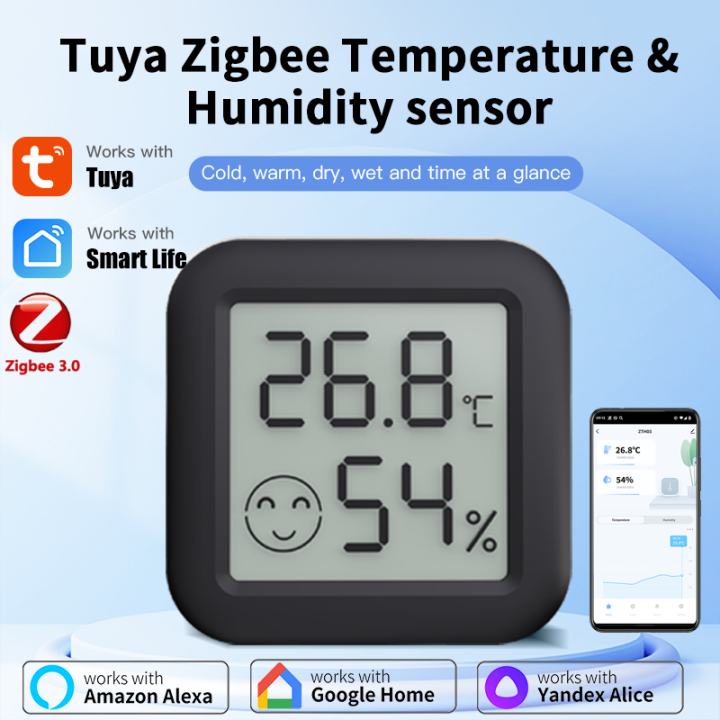 Tuya Zigbee 3.0 Temperature Humidity Sensor APP Remote Control ...