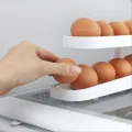 4 Layer Automatic Rolling Egg Holder Large Capacity Space Saving 30 Egg Container Plastic Egg Tray for Refrigerator Storage Box. 