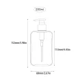 Transparent Square Soap Dispenser, Countertop Lotion Bottle With Pump Bathroom Lotion Liquid Soap Dispenser Refillable Emp. 