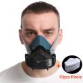 Silicone Dustproof Half Mask Suitable For Spray Paint House Decoration Grinding Self-Priming Dust Respirator Mask with Filter. 