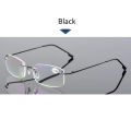 May Flower Blue Light Blockin Ultralight Memory Titanium Rimless Reading Glasses Men&Women Presbyopic Eyeglasses +1.0 +1.5 +2.0. 