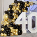 Black Gold Balloons Garland Arch Kit Birthday Party Decoration Kids Birthday Anniversary Party Supplies Baby Shower Balloon. 