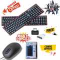 USB keyboard optical mouse &hub with free otg gaming Comb package.