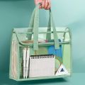 1 Large Capacity Portable Transparent Waterproof Handheld Folder, Expandable File Storage Bag, PVC Self-Adhesive File Bag for of. 