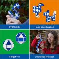 Rubik’s Connector Snake, Cubes 3D Puzzle Game Stress Relief Fidget Toy Activity Cube Travel Game Gift Idea, for Adults & Kids Ages 8 and up. 