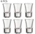 6PCS Shot Glass 35ML / 45 ml. Crystal clear heavy quality glass   163-2,3. 