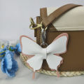 Butterfly key pendant Korean PU leather butterfly bag charm luggage accessories car keychain charm. 